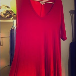 Piko Short Sleeve V Neck Tunic